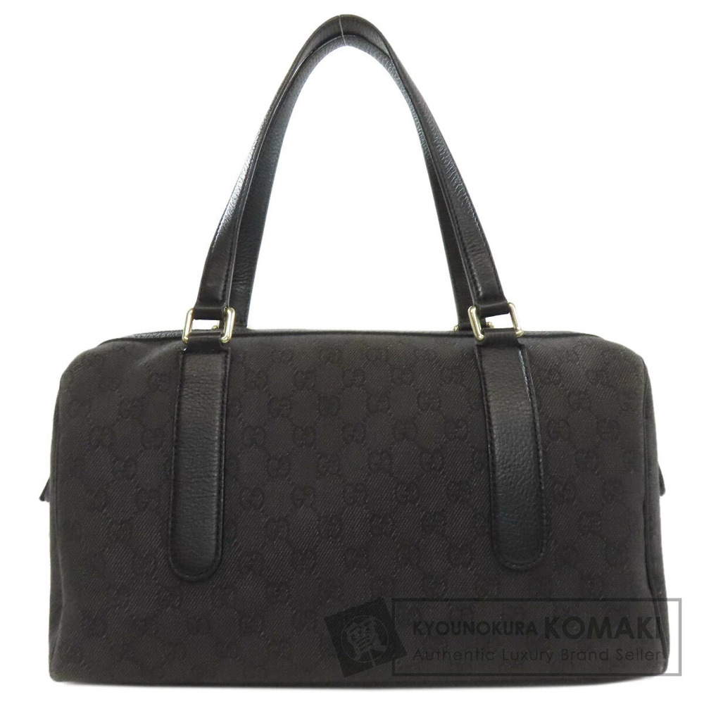 Gucci Black GG Canvas Boston Bag monogram leather